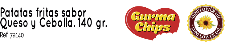 Patatas fritas sabor queso y cebolla 140 gr Patatas fritas sabor queso y cebolla 140 gr