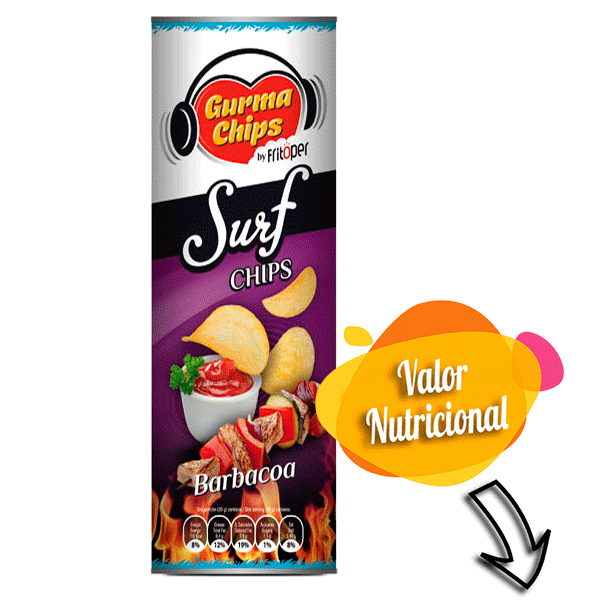 Surf chips barbacoa. 160 gr