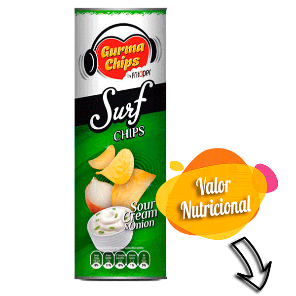 Surf Chips - Sour cream & Onion 160 gr